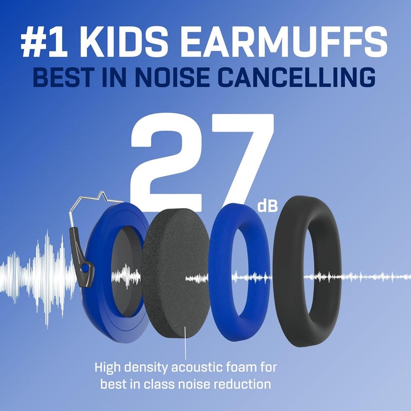 Vanderfields Hearing Protection Ear Muffs - Over 33 dB (2K Hz) Broad Noise Cancelling Sound Reduction Earmuffs for Kids 3-12 - Image 3